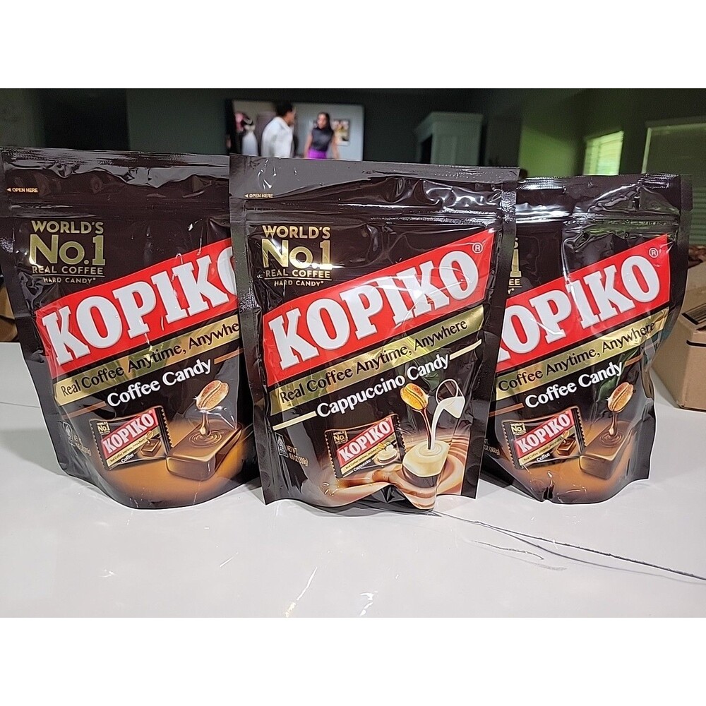 3 BAGS Kopiko Coffee Variety and Cappuccino Flavor Hard Coffee Candy 300g EA